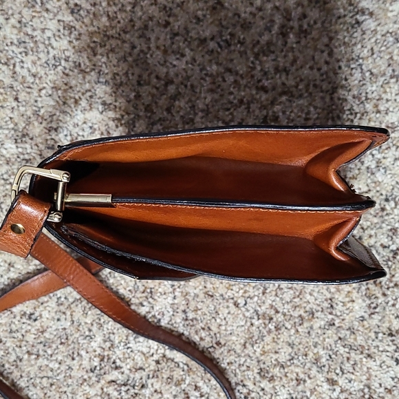 Vntg. LESAC Accordion Leather Crossbody Bag! CLEAN!! - Picture 5 of 16